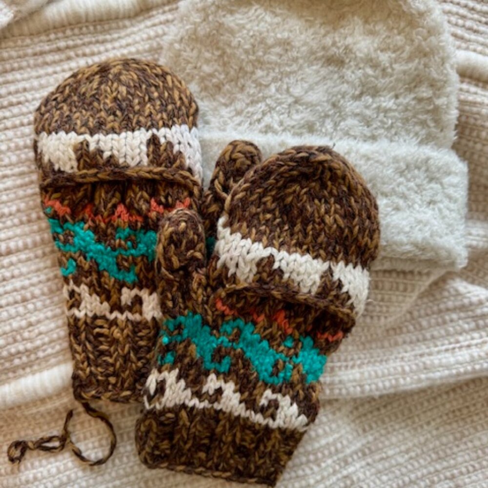Free People Style Bernie Mittens!  Hand Knit, Thick, Unique Winter Mittens